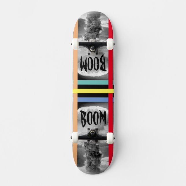 Boom Atomic Nuklear Bomb Pilzwolke Skateboard (Vorderseite)