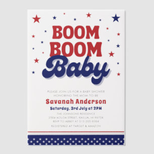 Boom Boom Baby 4. Juli Patriotic Baby Dusche