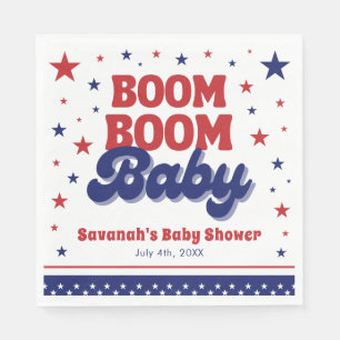 Boom Boom Baby 4. Juli Patriotic Baby Dusche Serviette