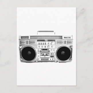 Boom Box Ghetto Blaster 80er 70er Kassettenplayer Postkarte