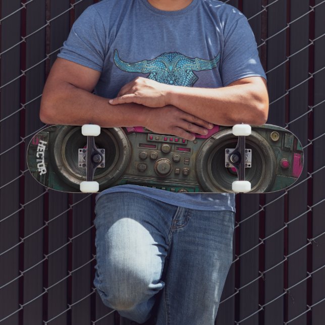 Boom Box Grunge Art Skateboard (Außenbereich 3)