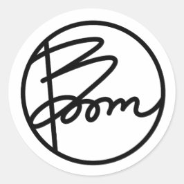 Boom Buchcover-Aufkleber Runder Aufkleber