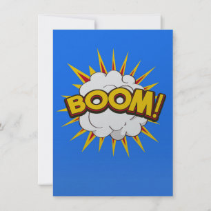 Boom! Cartoon-Explosion Einladung