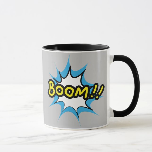 Boom Comic Book Design Tasse (Rechts)