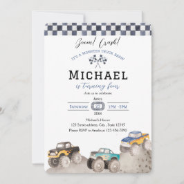 Boom Crash Monster Truck Bash Invite Einladung