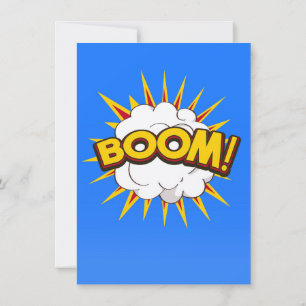 Boom! Explosion des Cartoon Einladung