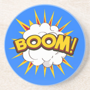 Boom! Explosion des Cartoon Getränkeuntersetzer