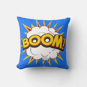 Boom! Explosion des Cartoon Kissen