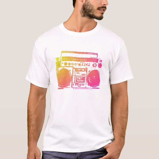 Boom-Ghettoblaster T-Shirt (Vorderseite)