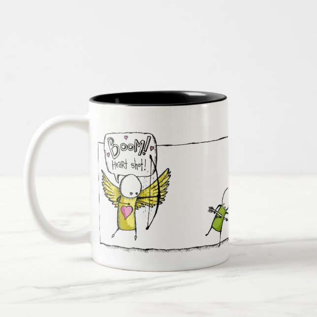 BOOM! Herzschlag. Zweifarbige Tasse (Links)