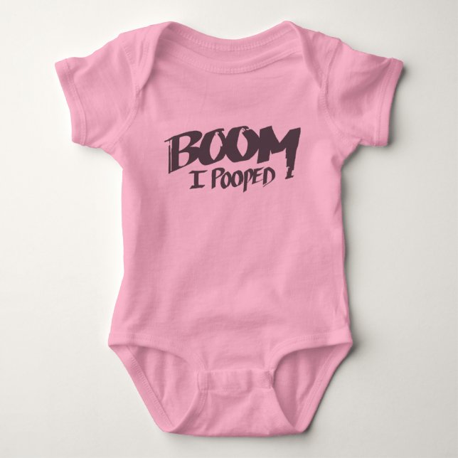 Boom I gekackt - Baby-Shirt Baby Strampler (Vorderseite)