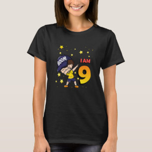 Boom I m 9 Birthday Boy 9. Geburtstagsparty 1 T-Shirt
