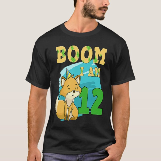 Boom Ich bin 12 Katze T-Shirt (Vorderseite)