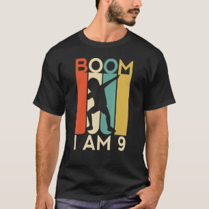 Boom Ich bin 9 Geburtstag Jahr alt 9. Party Dabbin T-Shirt