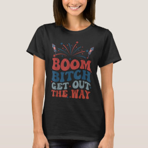 Boom Mach Platz USA 4. Juli Feuerwerk T-Shirt