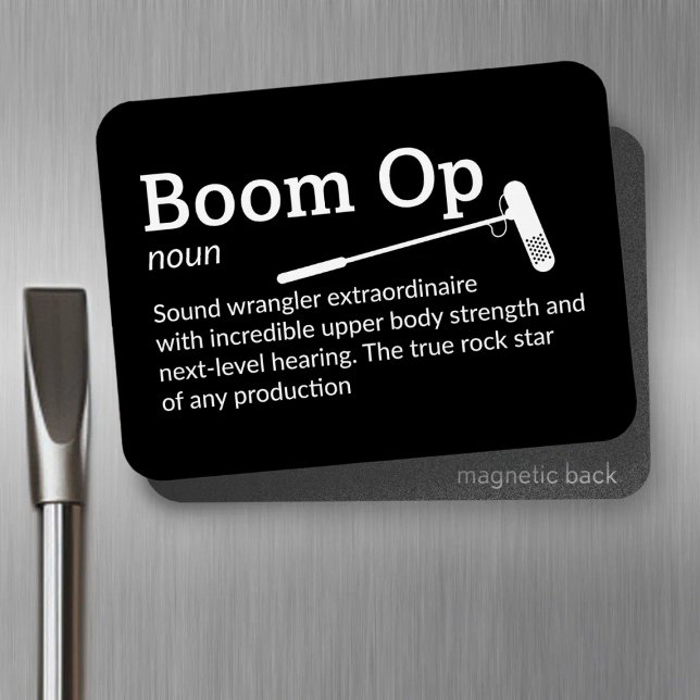 Boom Op Definition - Crew 3 x 4" Flex Magnet (Von Creator hochgeladen)