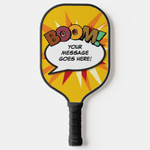 BOOM Personalisierte Sprechblase Lustig Cool Pickleball Schläger