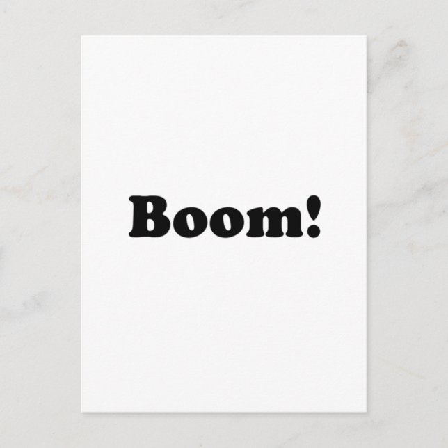 Boom! Postkarte (Vorderseite)