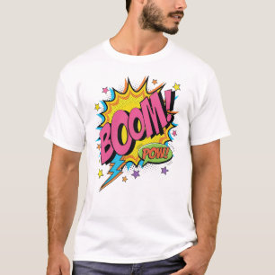 BOOM POW Comic Sweatshirt - Retro Pop Kunstausflug T-Shirt