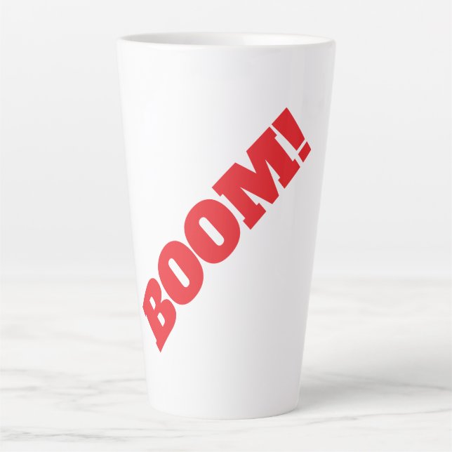 BOOM Professional elegant modern minimalist plain Milchtasse (Vorderseite)