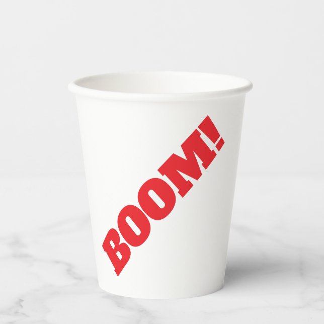 BOOM Professionell elegant modern minimalist schli Pappbecher (Vorderseite)