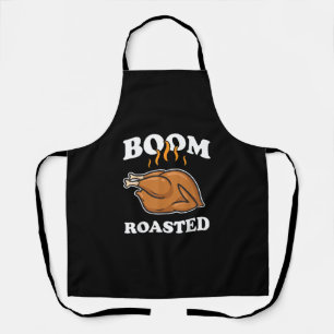 Boom Roasted Happy Thanksgiving Funny Turkey Gesch Schürze
