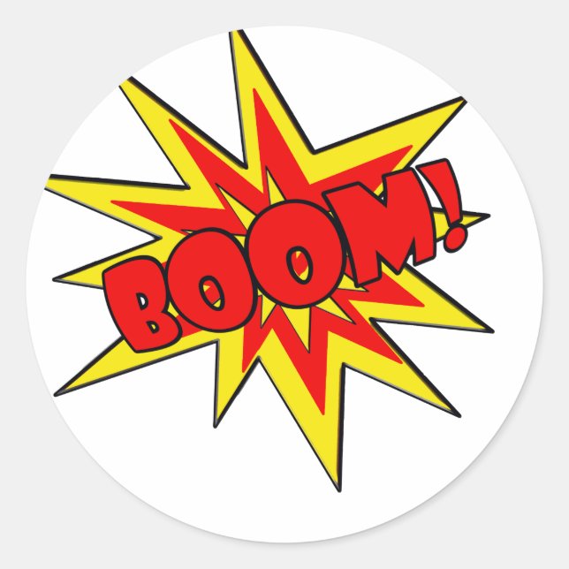 Boom! SFX CARTOON Runder Aufkleber (Vorderseite)