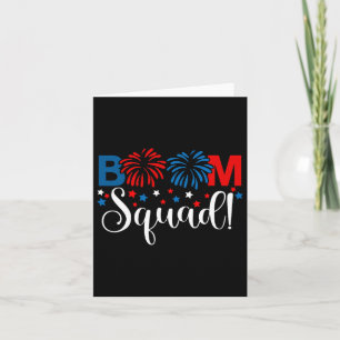 Boom Squad 4. Juli Shirt Feuerwerke unabhängig Karte