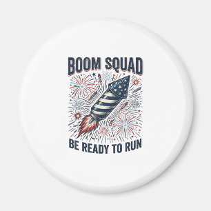 Boom Squad Patriotisches Feuerwerk Vintage-Shirt-D Magnet