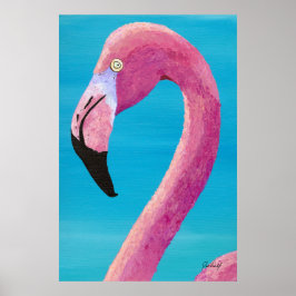 Boom the Flamingo - von Just Dahl Poster