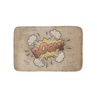 BOOM! Vintages Comic Buch Steampunk Pop Kunst Badematte