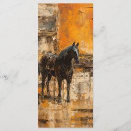 BooMajestic Horse im Abstrakten Sonnenuntergang Menükarte