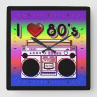 Boombox-80er-Retro-80er-Uhr