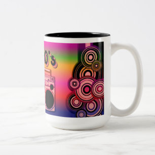 Boombox 80er Retro-Kaffeetasse 2 Zweifarbige Tasse
