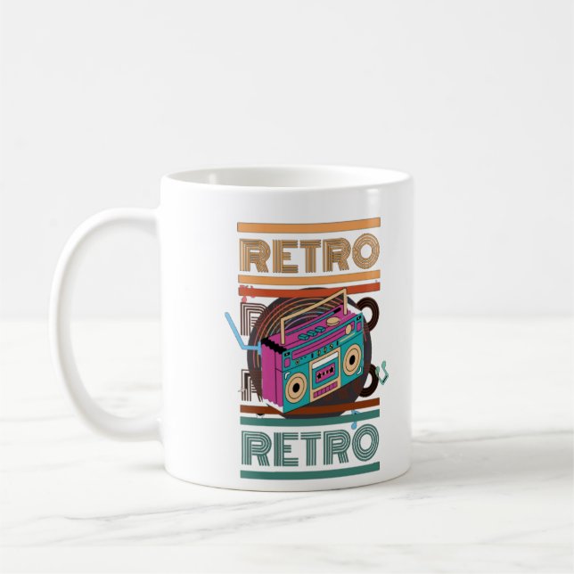 Boombox aus den 80er Jahren Kaffeetasse (Links)