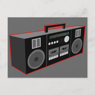 Boombox der 80er Jahre Postkarte