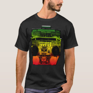 Boombox Farbe verblassen (Rasta) T-Shirt