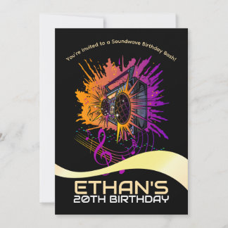 Boombox Geburtstag: Verspotten in Spaß Einladung