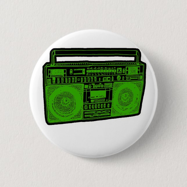 boombox Getto-Bläserradio Button (Vorderseite)