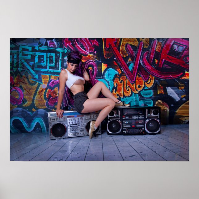 Boombox Girl Poster (Vorne)