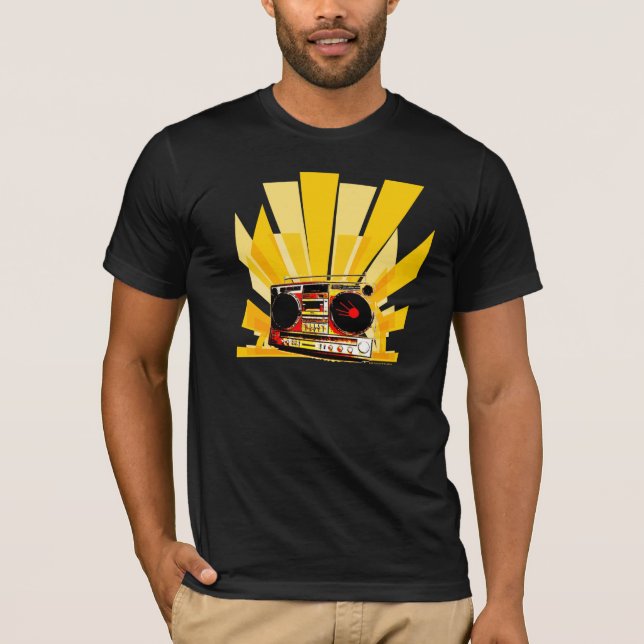 Boombox Grafik T-Shirt (Vorderseite)