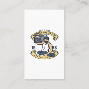 Boombox Hipster Club Visitenkarte