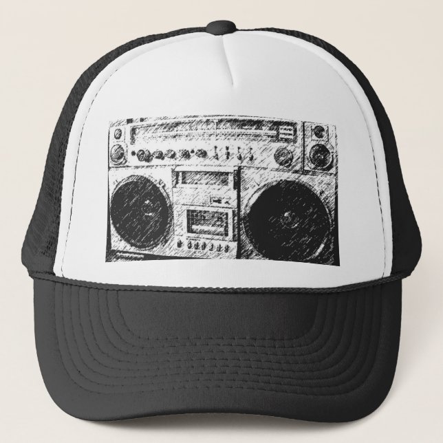 Boombox Hut Truckerkappe (Vorderseite)