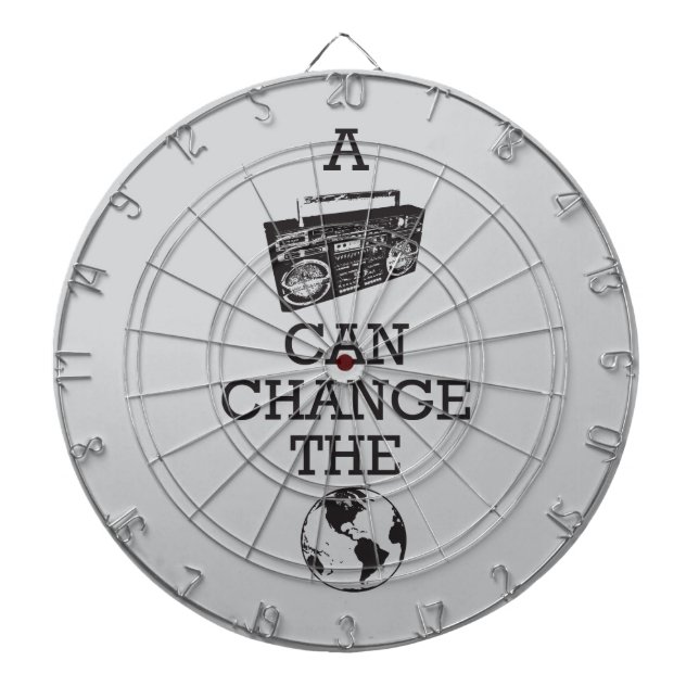 Boombox kann die Welt ändern Dartscheibe (vorne)