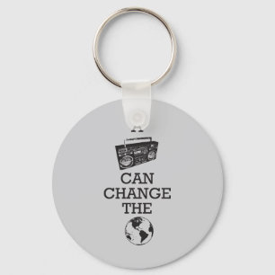 Boombox kann die Welt verändern Schlüsselanhänger