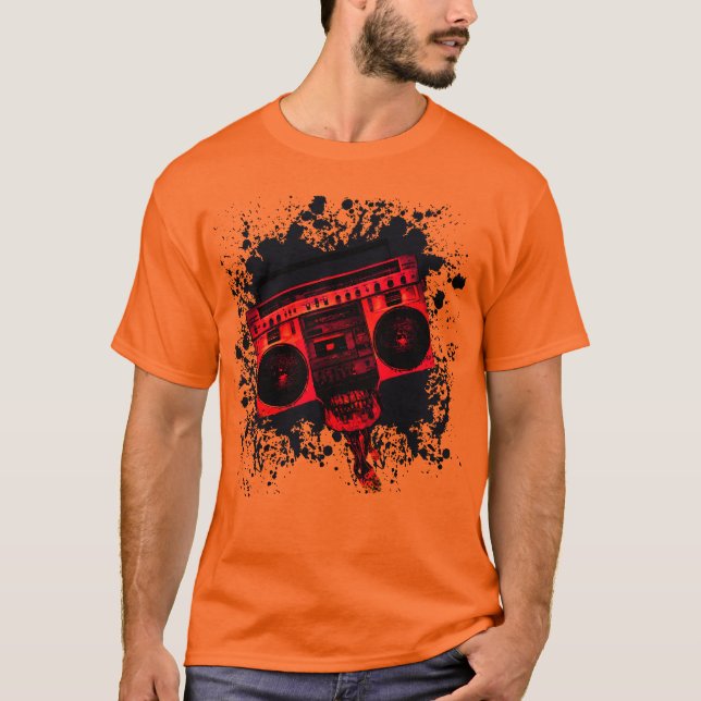 BoomBox Kopf Splattered T-Shirt (Vorderseite)