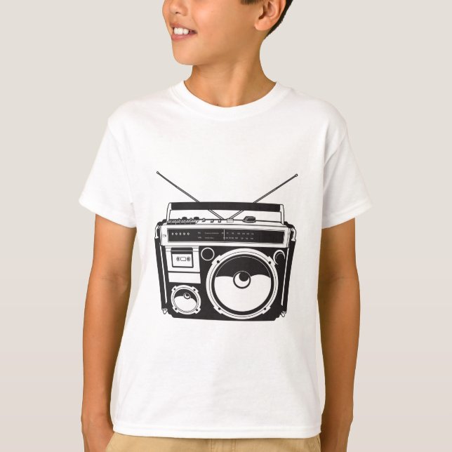 ☞ Boombox Oldschool / Cassette Player T-Shirt (Vorderseite)