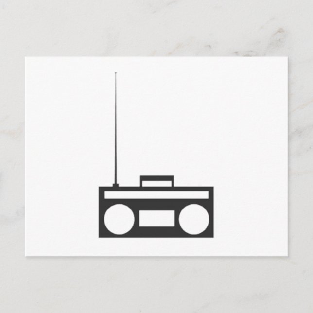 Boombox Postkarte (Vorderseite)