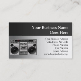 Boombox Radio Graphic Visitenkarte