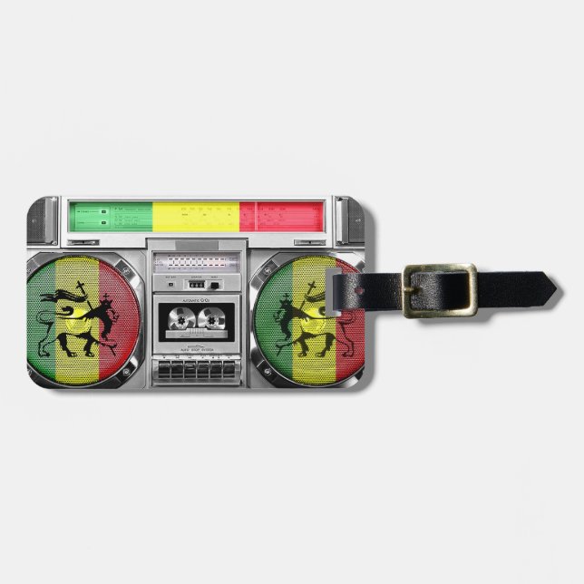 boombox Reggae Gepäckanhänger (Vorderseite horizontal)